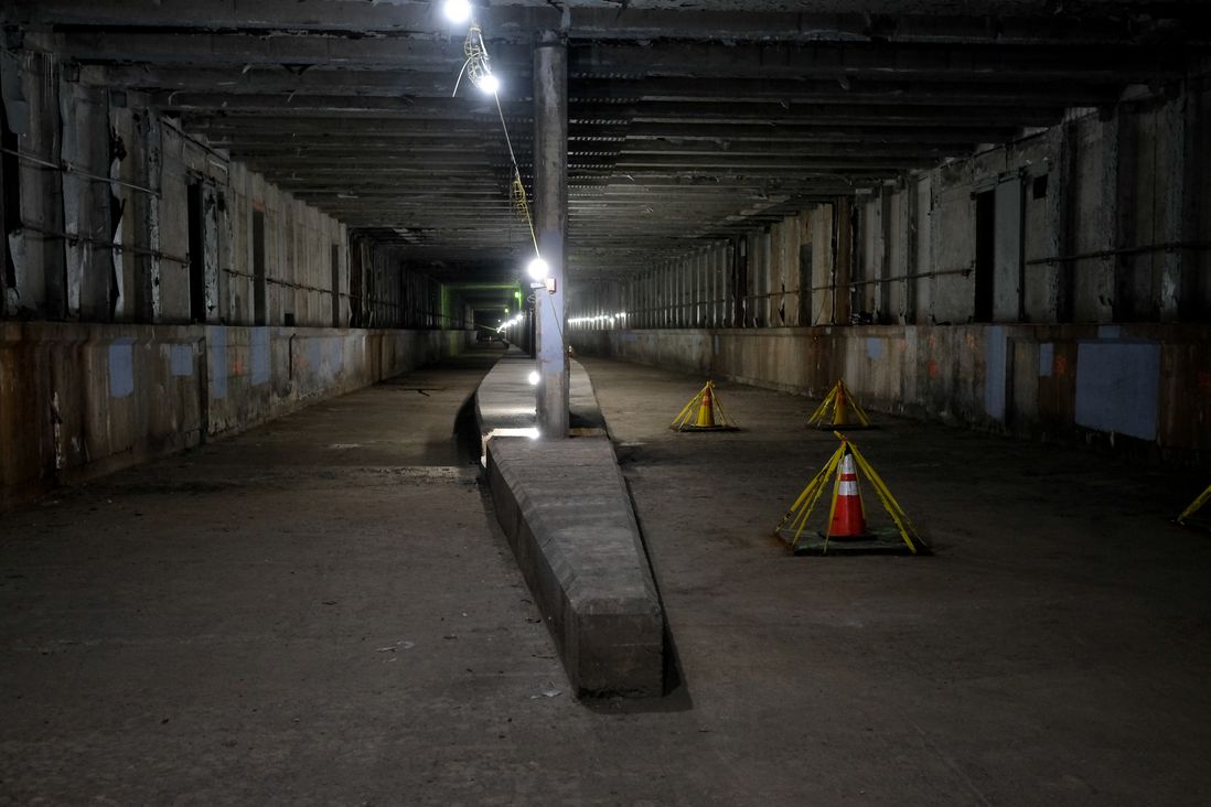 Inside the partially constructed 2nd avenue subway tunnels